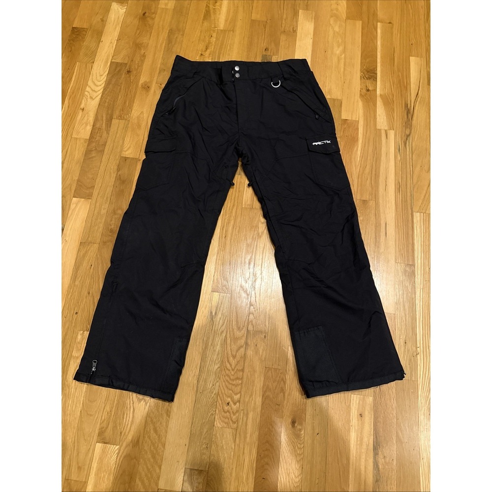 Men's Large ARCTIX A6 Black Insulated Lined Winter Ski Snow Snowboarding Pants
